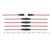 sourcing map 5 Pcs 6X30mm Inline Screw Type Fuse Holder, 250V 10A Fast-Blow Leaded Type Fuse with 16AWG 20cm Wire and F10A 250V Fast Blow Glass Fuses