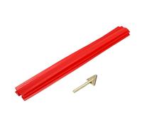 sourcing map 5 Pcs 8 Inch Plastic Welding Rods, 9.5mm x 200mm PE Welding Strip with Smoothing Tools for Repairing Bumpers Kayaks, Red