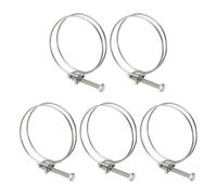 sourcing map 5 Pcs 88-95 mm 201 Stainless Steel Double Wire Hose Clips with M8 Screw