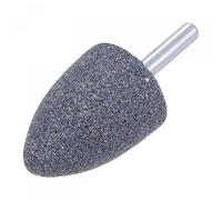 sourcing map 5 Pcs Abrasive Mounted Stone 1/4" Shank 1.18" Dia Conical Corundum Grinding and Polishing Head for Engraving Rotary Tool
