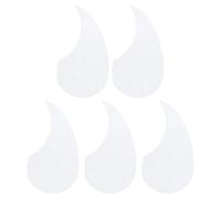 sourcing map 5 Pcs Acoustic Guitar Pickguard Guitar Guard Plate Fit 41 Inch Self Adhesive Right Handed Acoustic-Electric Guitar Parts 101x174mm Water Drop Shape White