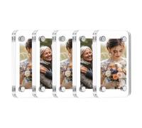 sourcing map 5 Pcs Acrylic Fridge Magnetic Frame 1.6 x 2.4 Inch Clear Square Fridge Magnets Double Sided Magnetic Picture Photo Frames Refrigerator for Fujifilm Mini Picture