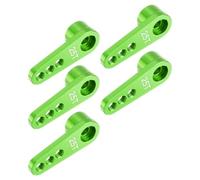 sourcing map 5 Pcs Aluminum Servo Horn 25T Servo Horn Steering Short Arm 28mm Length Green Suitable for DIY RC Car/Boat/Airplanes Boat Model Accessories