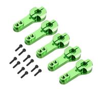 sourcing map 5 Pcs Aluminum Servo Horn 25T Steering Arm 35mm Length Green Suitable for DIY RC Car/Boat/Airplanes Boat Model Accessories with 2 Pcs Screws