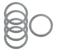 sourcing map 5 Pcs Bar Stool Leg Protectors Ring Non Slip Silicone Chair Leg Floor Protector for 14.5" to 16.5" Round Base Pads Bottom Protect Wooden Floor No Scratches No Noise, Grey