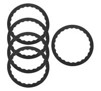 sourcing map 5 Pcs Bar Stool Leg Protectors Ring Non Slip Silicone Chair Leg Floor Protector for 16.5" to 18.5" Round Base Pads Bottom Protect Wooden Floor No Scratches No Noise, Black