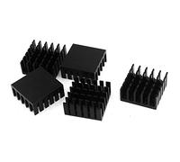 sourcing map 5 Pcs Black Aluminum Radiator Heat Sink Heatsink 22mm x 22mm x 10mm