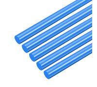 sourcing map 5 Pcs Blue Plastic Rods 3 x 250mm ABS Styrene Round Stick Round Solid Bar DIY Model for DIY Toys Building Making Architectural Model Making