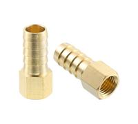 sourcing map 5 Pcs Brass Hose Barb Fitting, 1/2" Barb x 1/4" NPT Female Brass Barb Pipe Fitting Adapter for Connect Pipes Mechanical Devices Plumbing Equipment