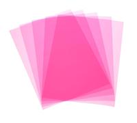 sourcing map 5 Pcs Colored Plastic Sheets, A2 Transparent Amber Film Color Correction Gel Light Filter Waterproof 23.4 x 16.5" Sheet for DIY Crafts,LED Lighting,Photo (Pink)