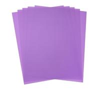 sourcing map 5 Pcs Colored Plastic Sheets, A5 Transparent Amber Film Color Correction Gel Light Filter Waterproof 8.3 x 5.8" Sheet for DIY Crafts, LED Lighting, Photo (Purple)