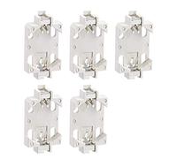 sourcing map 5 Pcs CR2025 CR2016 Horizontal Coin Button Battery Holder White Container Case