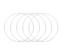 sourcing map 5 Pcs Dream Catcher Rings,Metal Crafts Hoops Floral Hoop 10 Inch Macrame Hoops Rings for DIY Crafts Wreath Making Supplies Plant Hangers,Silver
