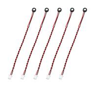 sourcing map 5 Pcs Electret Microphone Condenser Pickup, 4mm Dia Mini MIC Electret Condenser with 80mm Wire Leads 58dB for Audio, Black