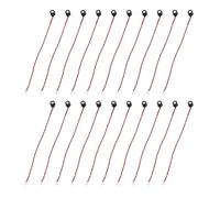 sourcing map 5 Pcs Electret Microphone Condenser Pickup, 6mm Dia Mini MIC Electret Condenser with 120mm Wire Leads 50dB for Audio, Black