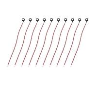 sourcing map 5 Pcs Electret Microphone Condenser Pickup, 6mm Dia Mini MIC Electret Condenser with 120mm Wire Leads 60dB for Audio, Black