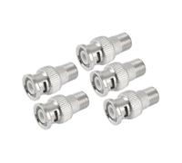 sourcing map 5 Pcs F-type Female To BNC Male Coax Connector Adapter for RG6 RG59