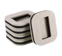 sourcing map 5 Pcs Felt Furniture Coasters Caster Cups, 3.15" x 2.76" Wheel Stoppers Bed Stoppers Furniture Stopper Anti-Sliding Furniture Pads for Sofas Beds Carpet Hardwood Floors, White