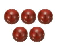 sourcing map 5 Pcs Gemstone Sphere Balls, 20mm Mini Natural Quartz Sphere Polished Hand Carved Crystal Ball for Garden Kitchen Living Room Bathroom, Pure Red