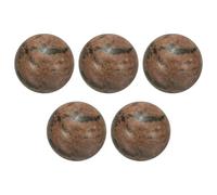 sourcing map 5 Pcs Gemstone Sphere Balls, 20mm Mini Natural Quartz Sphere Polished Hand Carved Crystal Ball for Garden Kitchen Living Room Bathroom, Light Pink