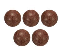 sourcing map 5 Pcs Gemstone Sphere Balls, 20mm Mini Natural Quartz Sphere Polished Hand Carved Crystal Ball for Garden Kitchen Living Room Bathroom, Gold Red