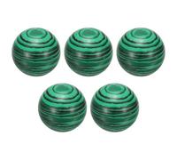 sourcing map 5 Pcs Gemstone Sphere Balls, 20mm Mini Natural Quartz Sphere Polished Hand Carved Crystal Ball for Garden Kitchen Living Room Bathroom, Black Green