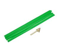 sourcing map 5 Pcs Green Plastic Welding Rods 9.5mm x 250mm PE Flat Ribbon Welding Strip with Smoothing Tools for Repairing Water Tanks Forklift Pallets Trash Cans(0.4inch x 10inch)