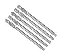 sourcing map 5 Pcs H4 Magnetic Hex Head Screwdriver Bits, 1/4 Inch Hex Shank 3.94-inch Length S2 Power Tools