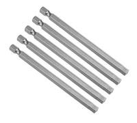 sourcing map 5 Pcs H6 Magnetic Hex Head Screwdriver Bits, 1/4 Inch Hex Shank 3.94-inch Length S2 Power Tools