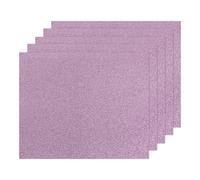 sourcing map 5 Pcs Heat Transfer Vinyl, 12" x 10" Glitter HTV Iron on Vinyl PU HTV Sheets for T Shirts Sports Clothing Garments Heat Press Machine, Light Purple
