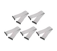 sourcing map 5 Pcs IDC Connector Flat Ribbon Cable, 30 Pins 2.54mm Pitch 30cm Length FC to FC Dual Female Connector Flat Ribbon Cable Wire for Industrial Electronics, Grey