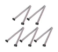 sourcing map 5 Pcs IDC Connector Flat Ribbon Cable, 8 Pins 2mm Pitch 25cm Length FC to FC Dual Female Connector Flat Ribbon Cable Wire for Industrial Electronics, Gray