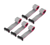 sourcing map 5 Pcs IDC Flat Ribbon Cable, 1.27mm Pitch 10.2mm Width 30cm Long 16 Pin FC to FC Flat Ribbon Connector Jumper Wire for PC, LED Displays