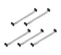sourcing map 5 Pcs IDC Flat Ribbon Cable, 2.54mm Pitch 12mm Width 15cm Long 10 Pin FC to FC Flat Ribbon Connector Jumper Wire for PC, LED Displays