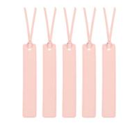 sourcing map 5 Pcs Leather Bookmark, Classic Stitched Bookmarks with Leather Rope Page Marker for Book Reading Book Lovers Reader Writers Accessories for Men Women Teachers, Pink