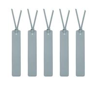 sourcing map 5 Pcs Leather Bookmark, Classic Stitched Bookmarks with Leather Rope Page Marker for Book Reading Book Lovers Reader Writers Accessories for Men Women Teachers, Blue