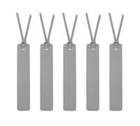 sourcing map 5 Pcs Leather Bookmark, Classic Stitched Bookmarks with Leather Rope Page Marker for Book Reading Book Lovers Reader Writers Accessories for Men Women Teachers, Grey