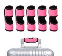 sourcing map 5 Pcs Luggage Handle Wrap, Hollow Neoprene Handbag Grip Cover Protector Luggage Identifiers Suitcase Handle Wraps for Luggage Suitcase Travel Bags, Pink
