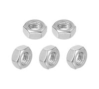 sourcing map 5 Pcs M10x1.5mm Hex Nuts, 316 Stainless Steel Metric Coarse Thread Hexagonal Hardware Nuts Fasteners for Electronic, Machine, DIY