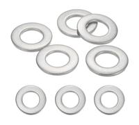 sourcing map 5 Pcs M14 304 Stainless Steel Flat Washers Round Flat Spacers for Screws, Bolts, Plumbing, Automotive, DIY, Electrical Device 15mm ID 28mm OD 2.5mm Thick