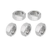 sourcing map 5 Pcs M14x2mm Hex Nuts, 304 Stainless Steel Metric Coarse Thread Hexagonal Hardware Nuts Fasteners for Electronic, Machine, DIY