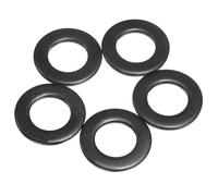 sourcing map 5 Pcs M18 Stainless Steel Flat Washers, 19mm ID x 33mm OD x 3mm Thick Black Zinc Plated Metal Washers for Screws and Bolts