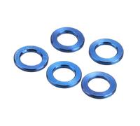 sourcing map 5 Pcs M5 Titanium Flat Washer Metric Flat Washer for Screw Bolt Nut Motor Maintenance Blue