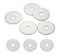 sourcing map 5 Pcs M8 304 Stainless Steel Flat Washers Round Flat Spacers for Screws, Bolts, Plumbing, Automotive, DIY, Electrical Device 8.5mm ID 40mm OD 2mm Thick