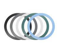 sourcing map 5 Pcs Magnetic Adapter Ring, Black/Grey/White/Blue/Green | Universal Magnetic Wireless Charger Conversion Kit,Adhesive Sticker Ring,for Phone Case