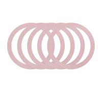 sourcing map 5 Pcs Magnetic Adapter Ring, Universal Magnetic Wireless Charger Conversion Kit Adhesive Sticker Ring for Phone Case, Rose Gold