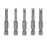 sourcing map 5 Pcs Magnetic U4 U5 U6 U7 U8 Tip U-Shaped Batch Head Spanner Screwdriver Bits Tool