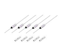 sourcing map 5 Pcs Metal Temperature Thermal Fuse SF113Y 113 °C 235.4 °F 15A 250V Cutoff Thermal Fuse with 10 Pcs BN1.25 Bare Terminal Butt Connector for Motor Transformer Electric Industrial