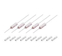sourcing map 5 Pcs Metal Temperature Thermal Fuse SF117 117C 242.6F 10A 250V Cutoff Thermal Fuse with 10 Pcs BN1.25 Bare Terminal Butt Connector