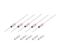 sourcing map 5 Pcs Metal Temperature Thermal Fuse SF139Y 142 °C 287.6 °F 15A 250V Cutoff Thermal Fuse with 10 Pcs BN1.25 Bare Terminal Butt Connector for Motor Transformer Electric Industrial